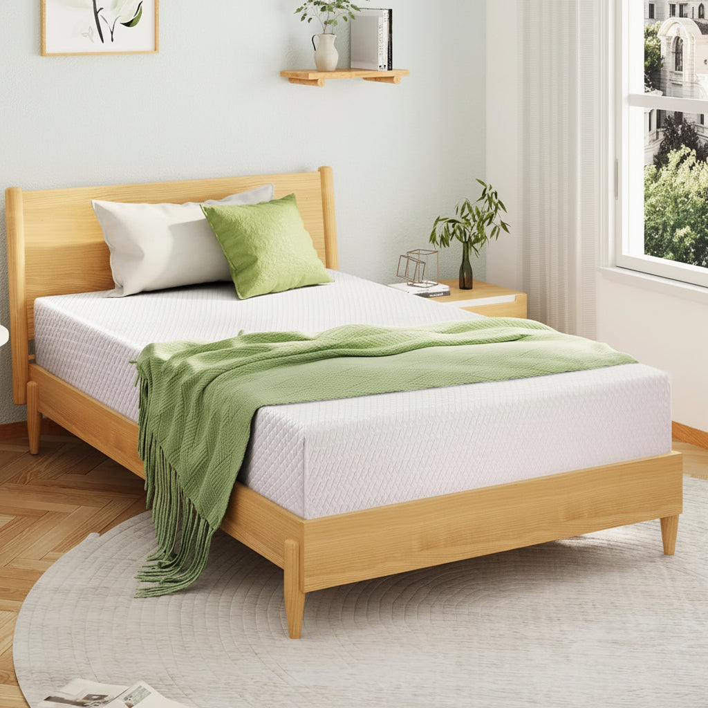 Memory Foam Mattress Twin Adaptive Support & Quilted Cover