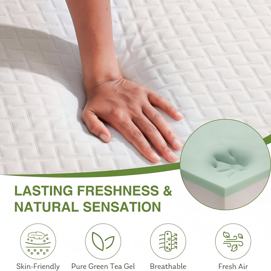 Memory Foam Mattress Twin Adaptive Support & Quilted Cover
