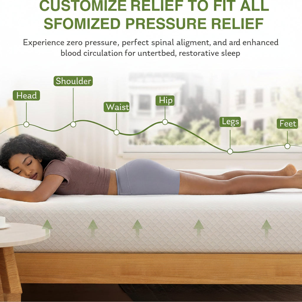 Memory Foam Mattress Twin Adaptive Support & Quilted Cover