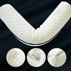 Memory Foam Neck Pillow Contoured Support & Cotton Cover