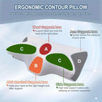 Memory Foam Neck Pillow Ergonomic Cervical Support Washable Cover