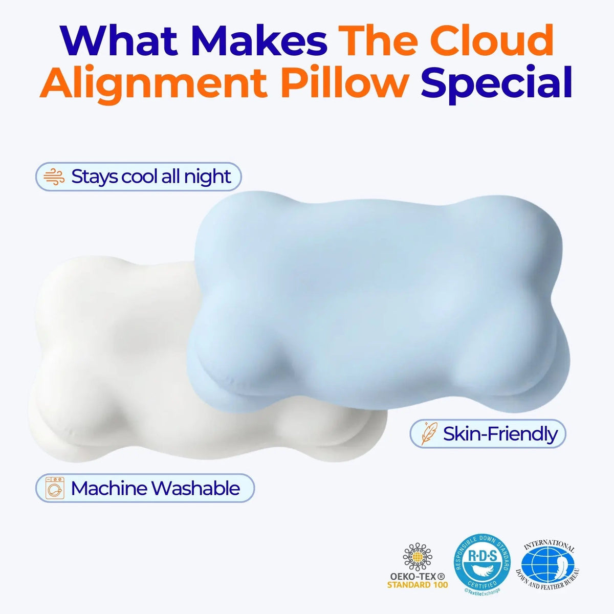 Memory Foam Pillow Adjustable Fill & Dual Height