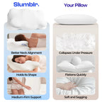 Memory Foam Pillow Adjustable Fill & Dual Height