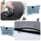 Memory Foam Seat Cushion Coccyx Support Removable Washable Cover