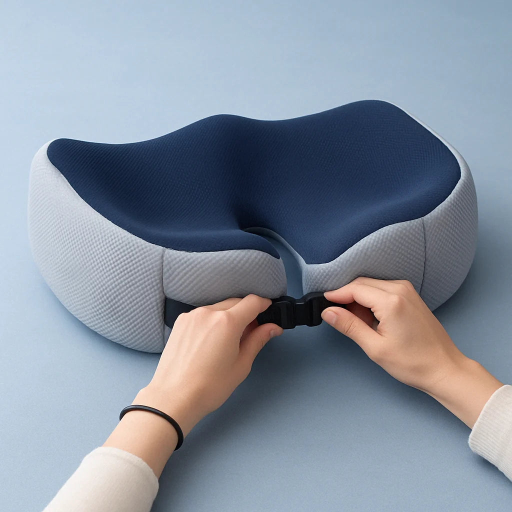 Memory Foam Seat Cushion Contoured With Adjustable Inserts