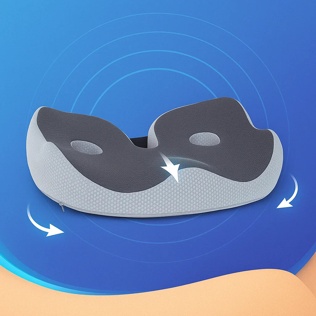 Memory Foam Seat Cushion Contoured With Adjustable Inserts