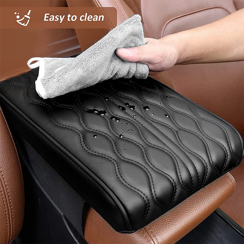 Memory Foam & Waterproof Microfiber Leather Console Armrest Pad (Strap-On)