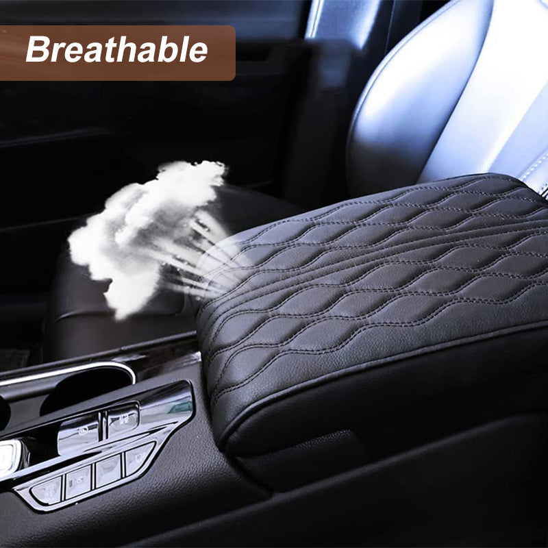 Memory Foam & Waterproof Microfiber Leather Console Armrest Pad (Strap-On)