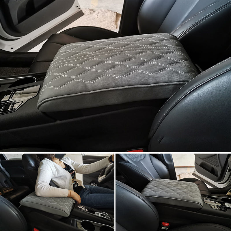 Memory Foam & Waterproof Microfiber Leather Console Armrest Pad (Strap-On)