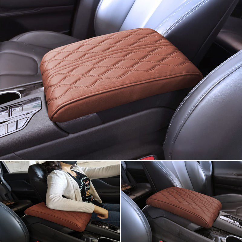 Memory Foam & Waterproof Microfiber Leather Console Armrest Pad (Strap-On)