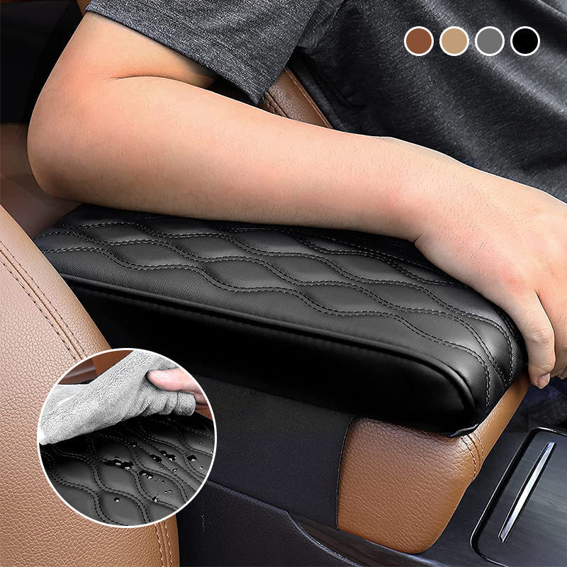 Memory Foam & Waterproof Microfiber Leather Console Armrest Pad (Strap-On)