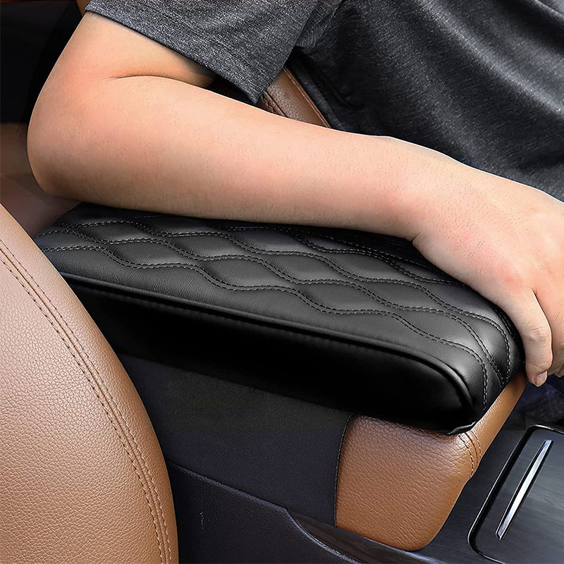 Memory Foam & Waterproof Microfiber Leather Console Armrest Pad (Strap-On)