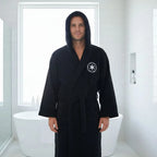 Men's Bathrobe Extra-Long Hooded Absorbent Flannel