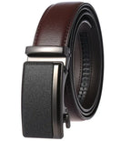 Men's Belt Cowhide Leather Automatic Buckle