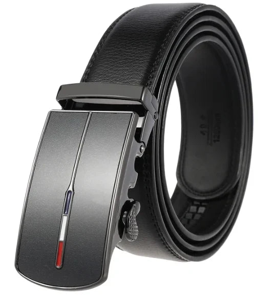 Men's Belt Cowhide Leather Automatic Buckle