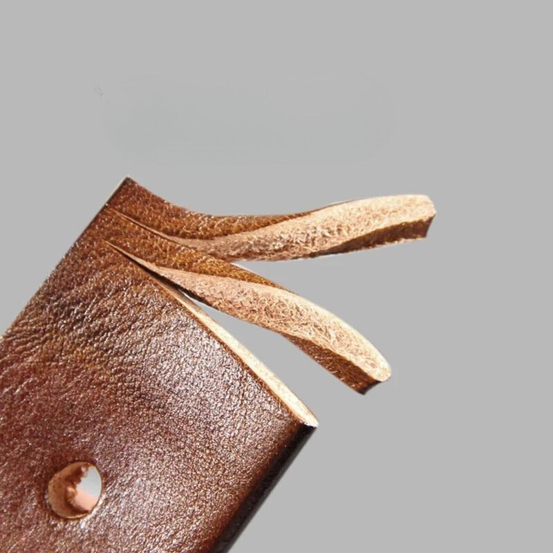 Men's Belt Handcrafted Cowhide Leather & Solid Brass Buckle