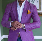 Men's Blazer Cotton-Linen Blend Machine Washable