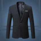Men's Blazer Slim Tailored Polyester & Cotton Blend