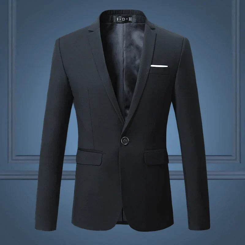 Men's Blazer Slim Tailored Polyester & Cotton Blend