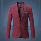 Men's Blazer Slim Tailored Polyester & Cotton Blend