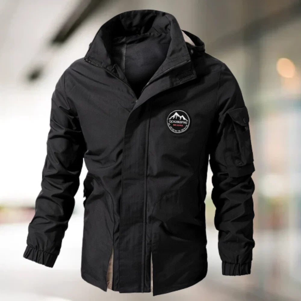 Men's Bomber Jacket Windproof & Breathable Polyester Cargo Pockets