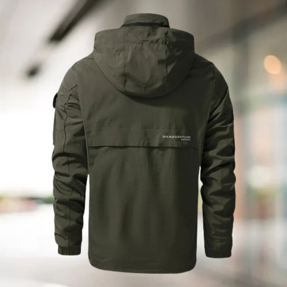 Men's Bomber Jacket Windproof & Breathable Polyester Cargo Pockets