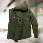 Men's Bomber Jacket Windproof & Breathable Polyester Cargo Pockets