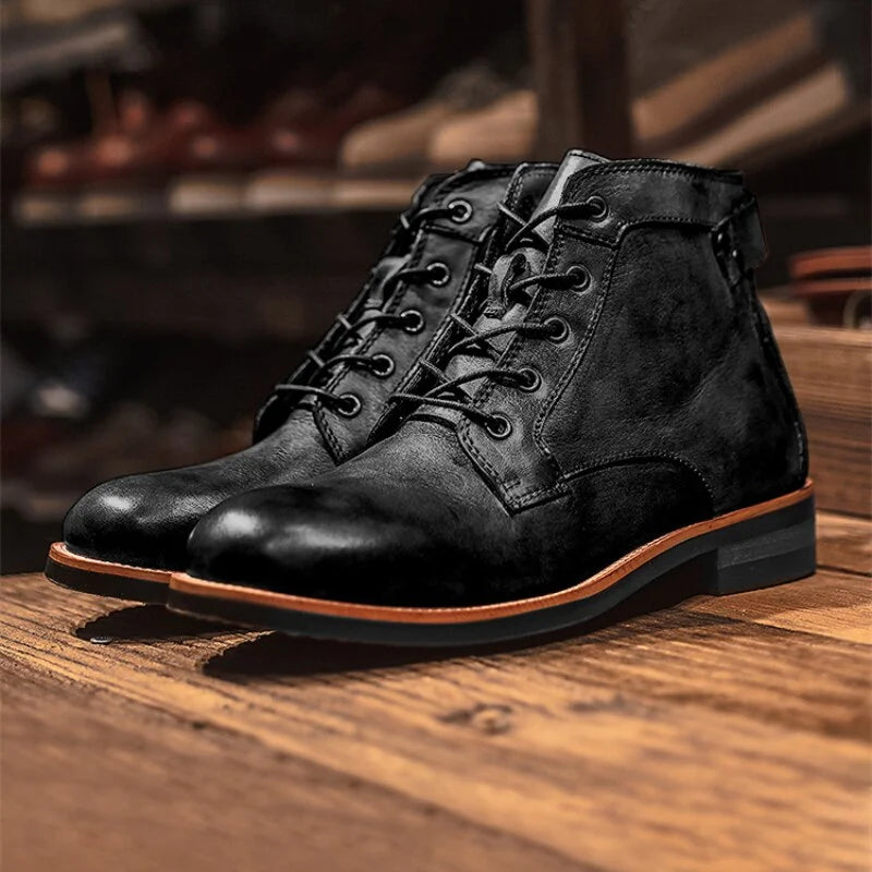 Men's Boots Premium Leather & Orthopedic Insole