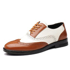 Men's Brogue Shoes Two-Tone Leather & Comfortable Sole