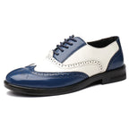 Men's Brogue Shoes Two-Tone Leather & Comfortable Sole