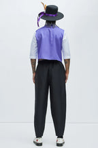 Men's Ceremonial Costume Purple Coordinated Set Breathable