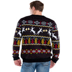 Men's Christmas Sweater Retro Reindeer Fluffy Acrylic Knit