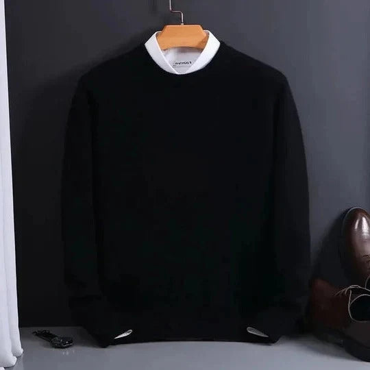 Men's Crew Neck Jumper Lightweight Warmth Classic Silhouette