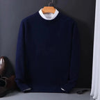 Men's Crewneck Sweater Cashmere-Feel Lightweight Tailored Fit