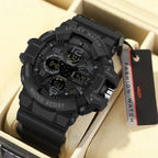 Men's Digital Watch Large Dial Resin Case Water-Resistant