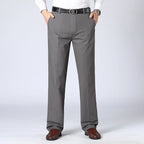 Men's Dress Trousers Tailored Slim Fit Cotton Blend