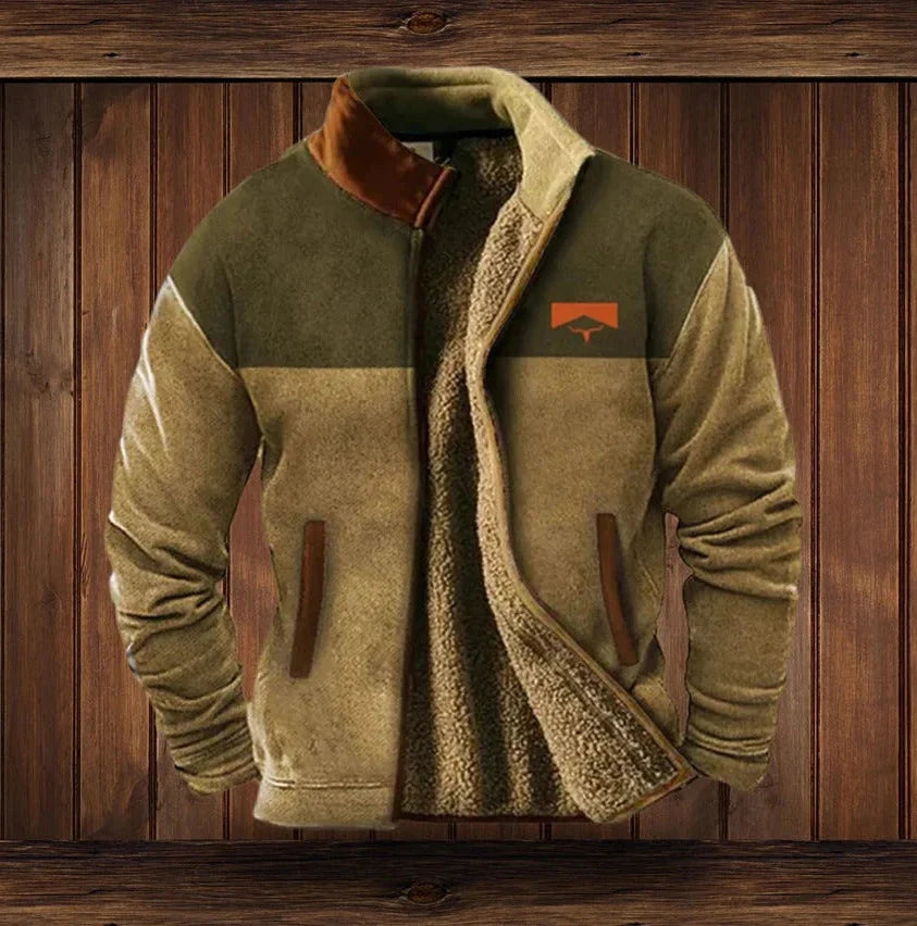 Men's Fleece Jacket Breathable High Collar & Full Zip