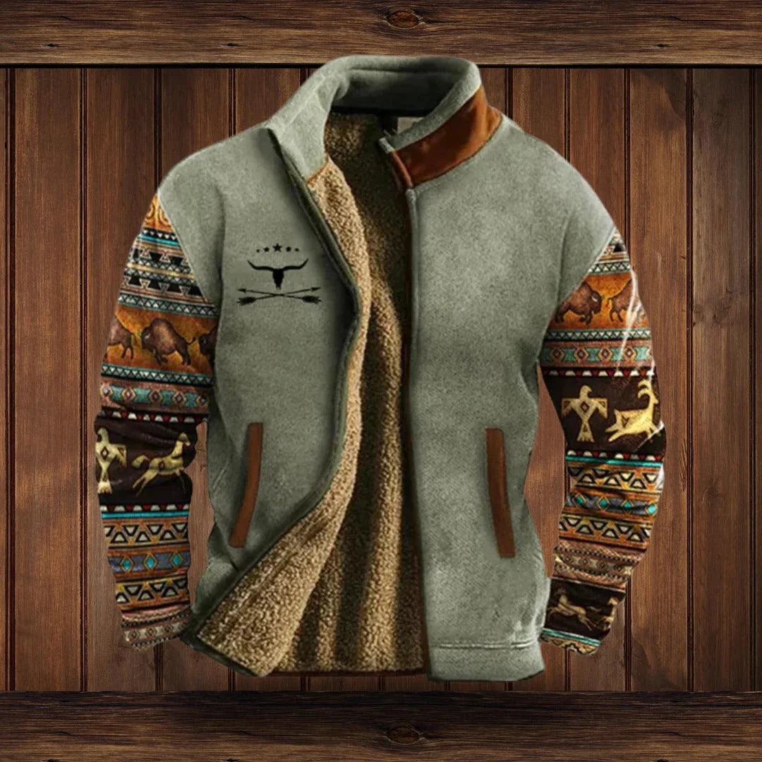 Men's Fleece Jacket Breathable High Collar & Full Zip