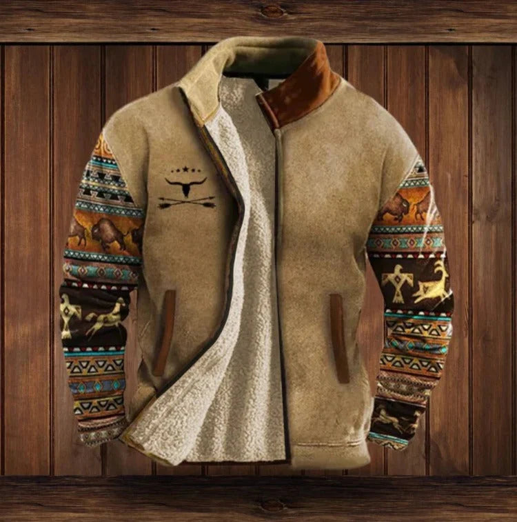 Men's Fleece Jacket Breathable High Collar & Full Zip