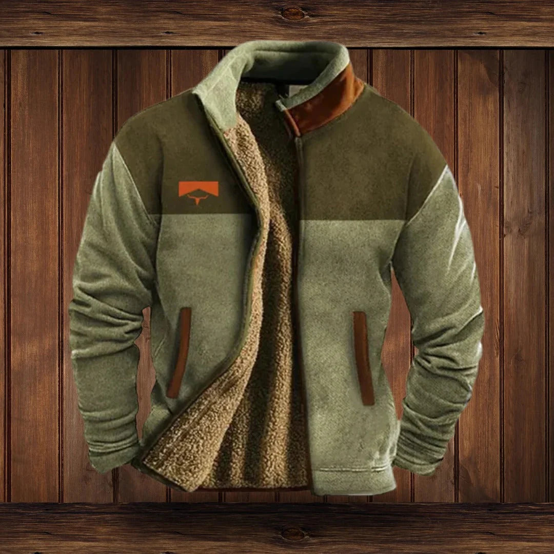 Men's Fleece Jacket Breathable High Collar & Full Zip