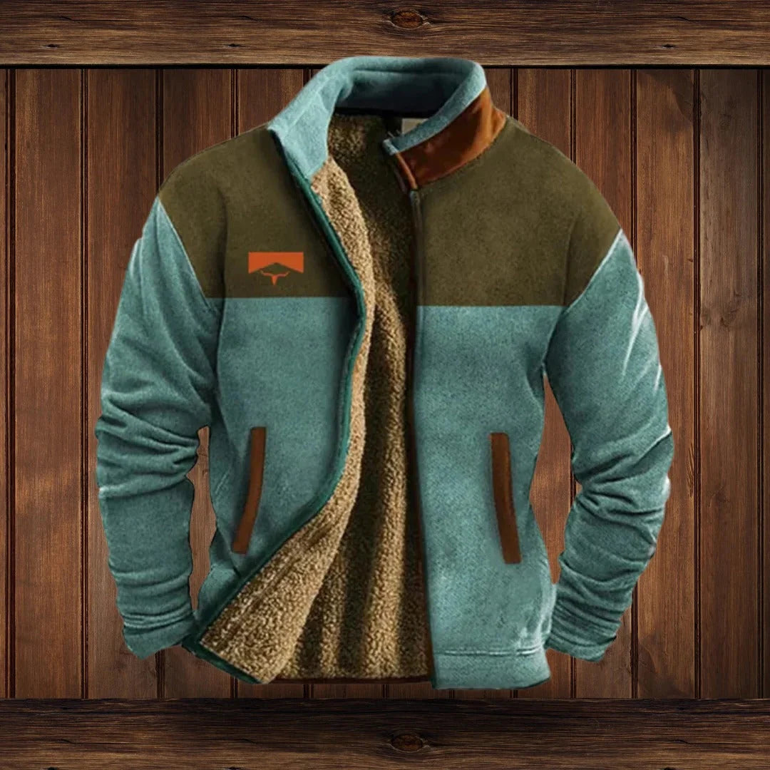 Men's Fleece Jacket Breathable High Collar & Full Zip
