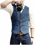 Men's Gilet Sleeveless Open Front Regular Fit