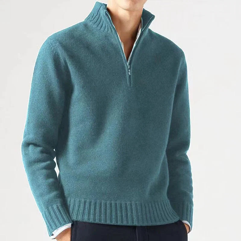 Men's Half-Zip Sweater Soft Breathable Knit