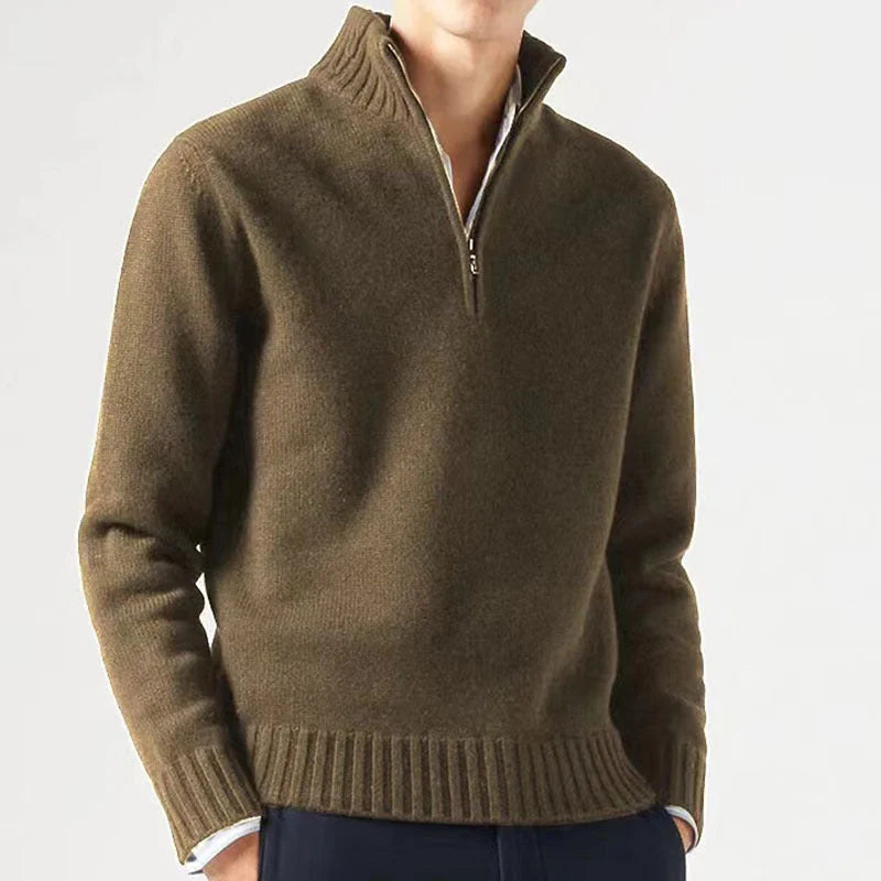 Men's Half-Zip Sweater Soft Breathable Knit