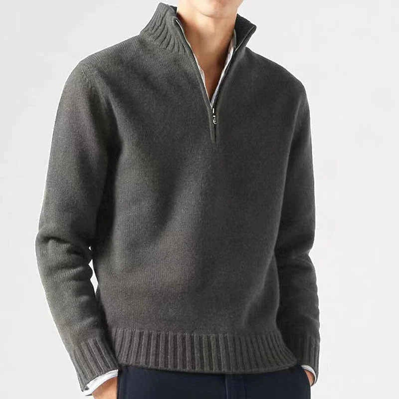 Men's Half-Zip Sweater Soft Breathable Knit