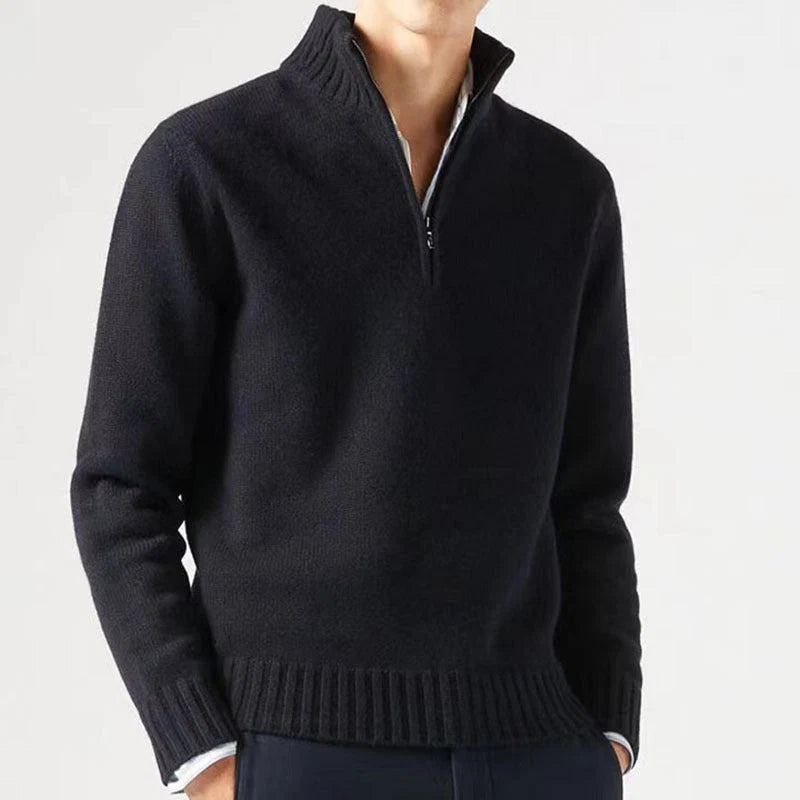 Men's Half-Zip Sweater Soft Breathable Knit