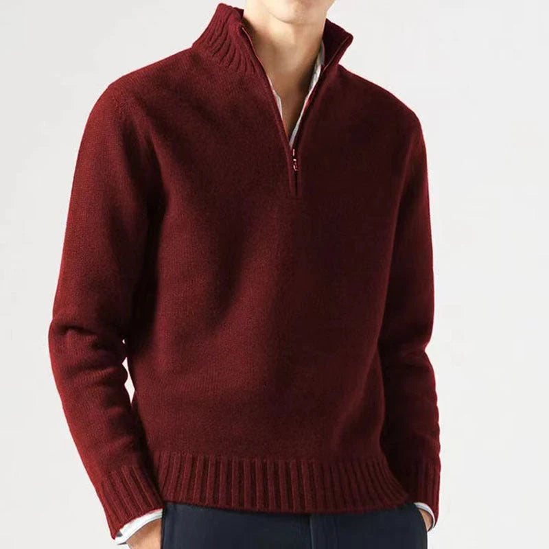 Men's Half-Zip Sweater Soft Breathable Knit