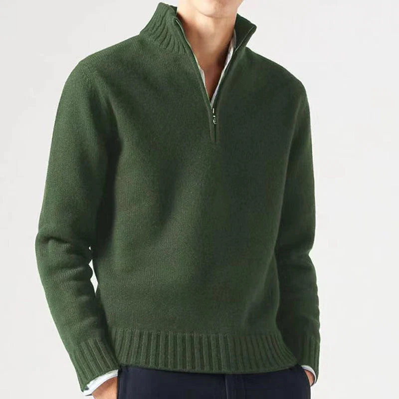 Men's Half-Zip Sweater Soft Breathable Knit