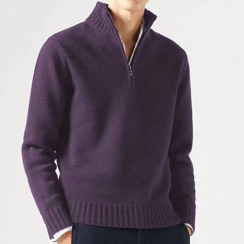 Men's Half-Zip Sweater Soft Breathable Knit