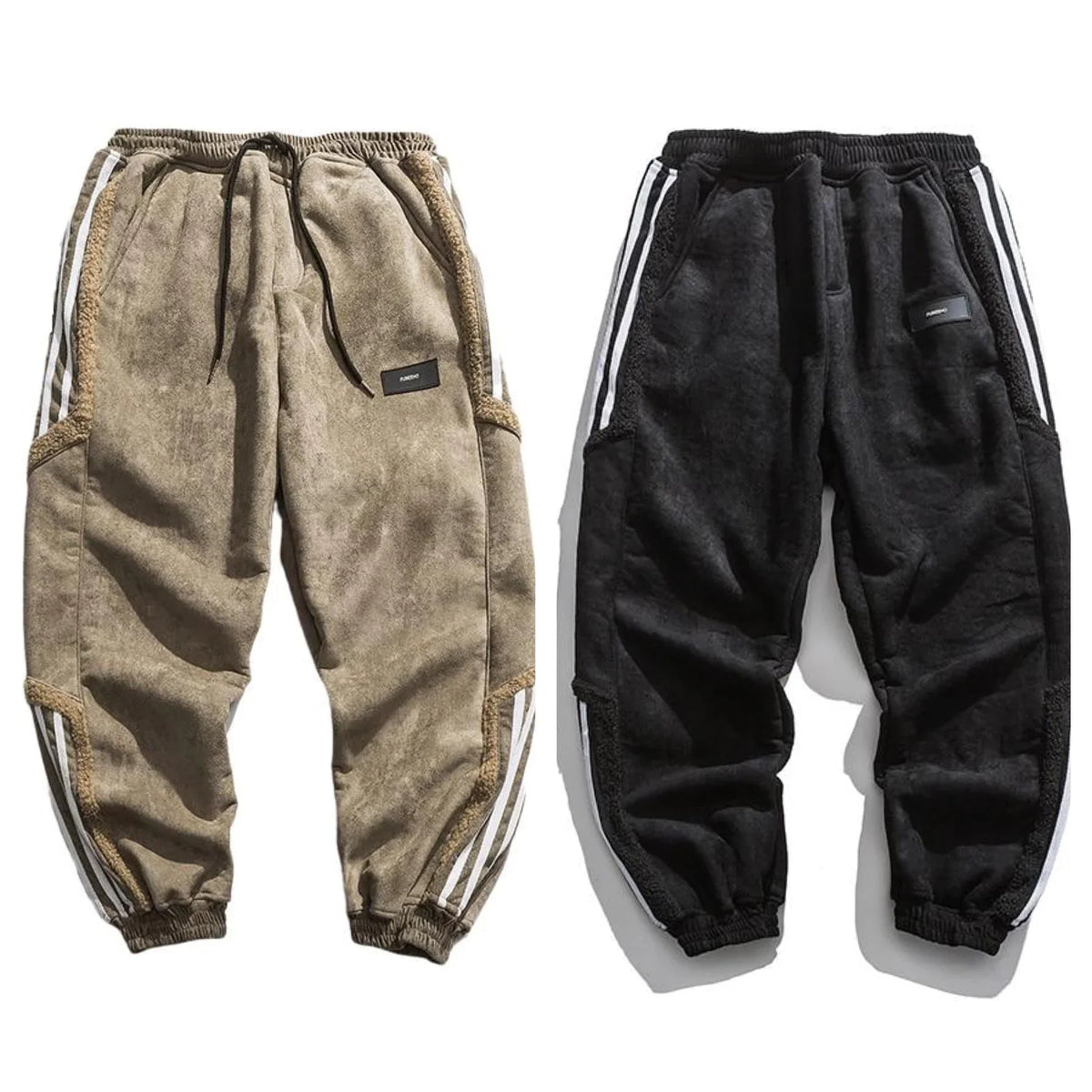 Men's Harem Sweatpants Cotton Blend Striped Relaxed Fit